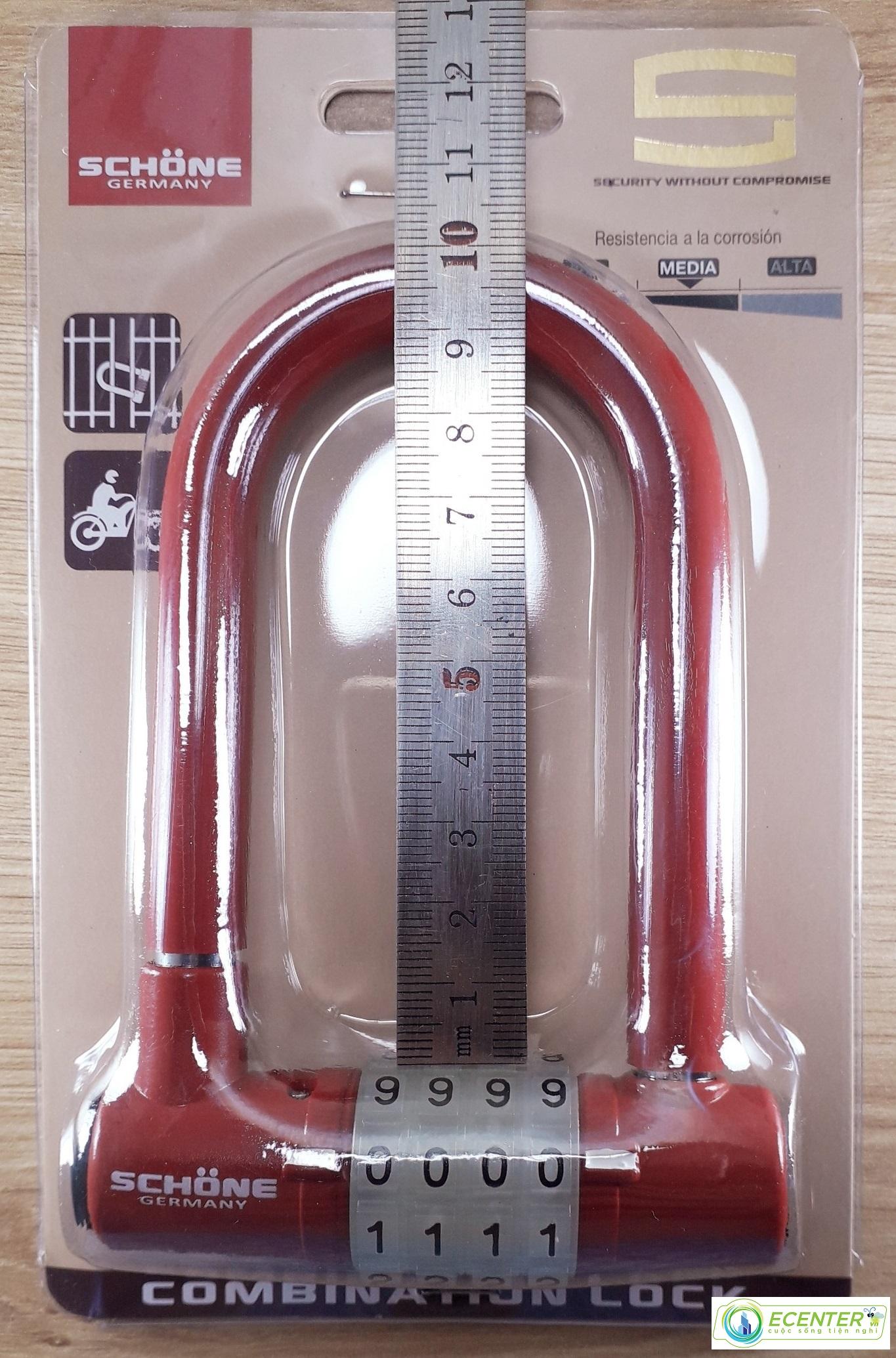 Ổ KHÓA SỐ DẠ QUANG CÀNG DÀI SCHONE SC-802 ( ĐEN & ĐỎ & VÀNG )