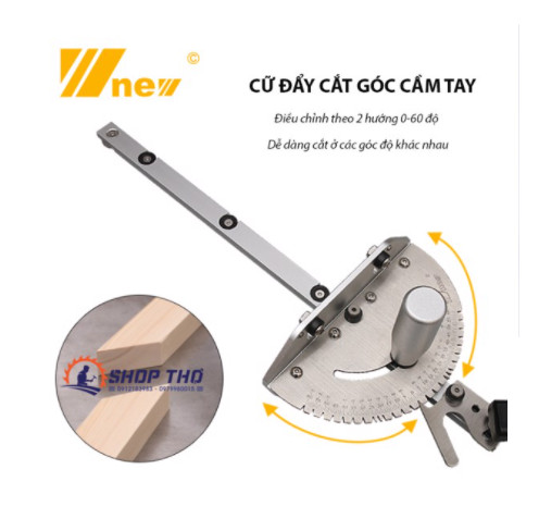 Cữ cắt góc bàn cưa - bàn phay dùng cho cưa bàn cắt gỗ