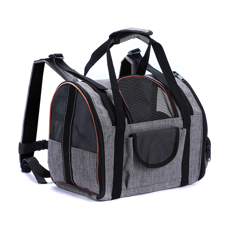 Pet out portable dual backpack breathable foldable bag car cat backpack breathable dog cat travel bag