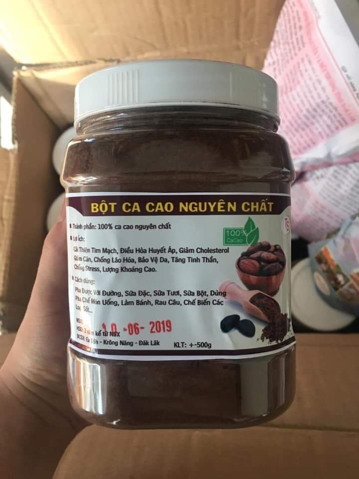 Bột cacao nguyên chất Daklak 500gr