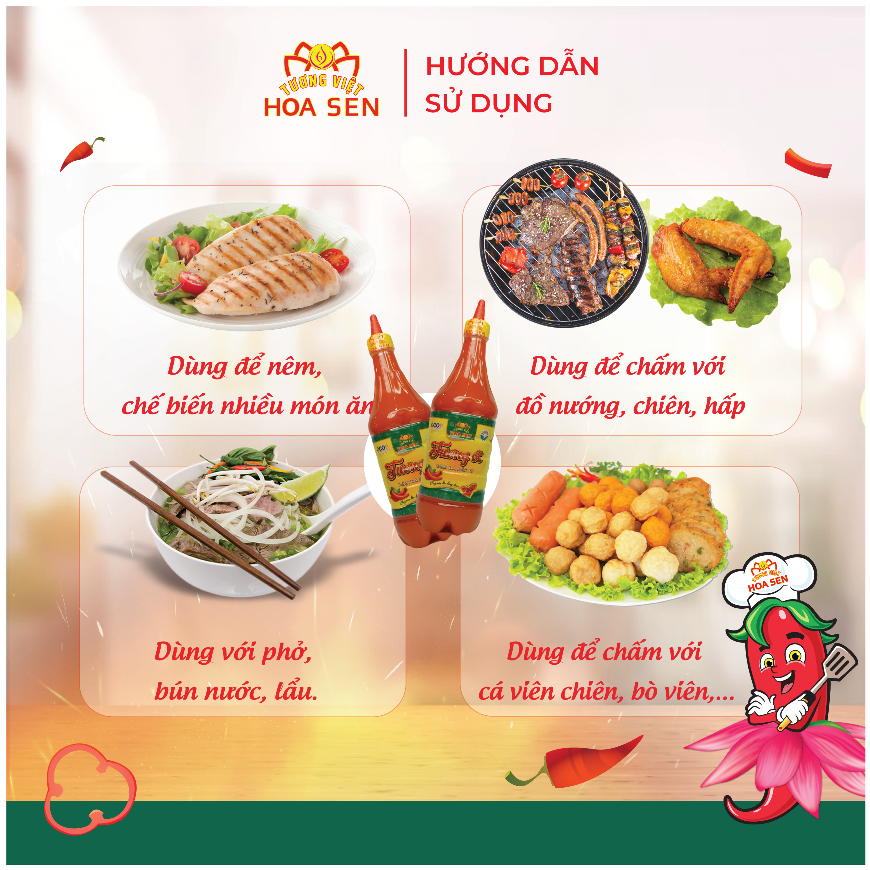 Tương ớt 700gr - Tương Việt Hoa Sen