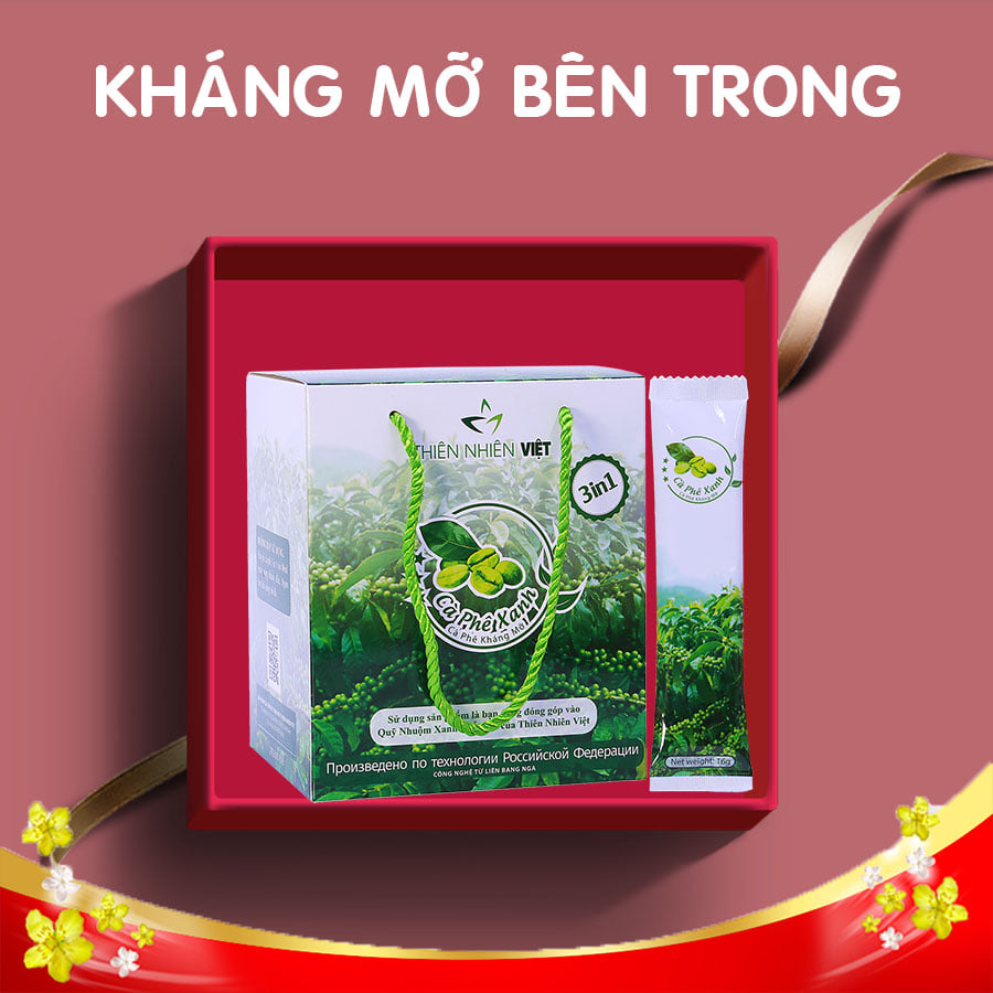 1 hộp cà phê xanh lớn 30 gói