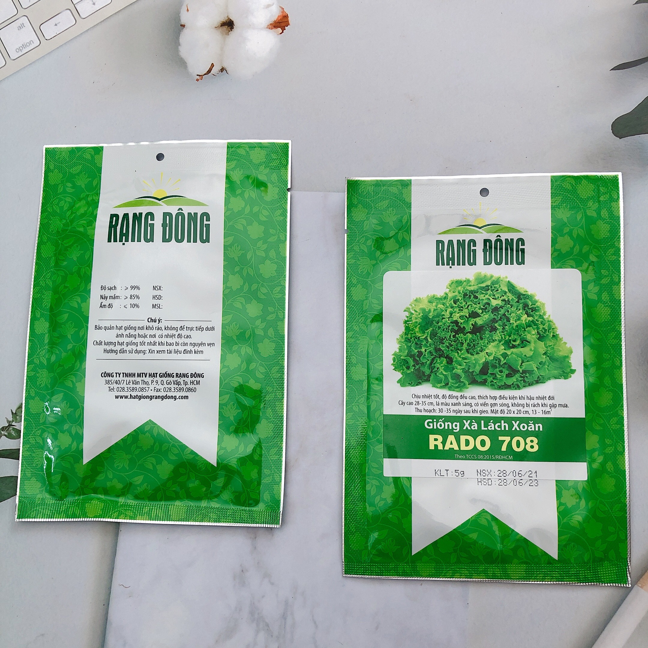 Hạt giống rd xà lách xoăn rado 708 gói 5gr