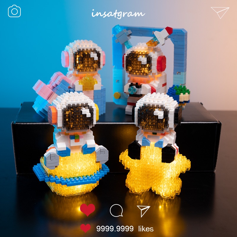 Lego Phi Hành Gia lắp ráp mô hình Dễ Thương Cho Bé SPACE BRICKS