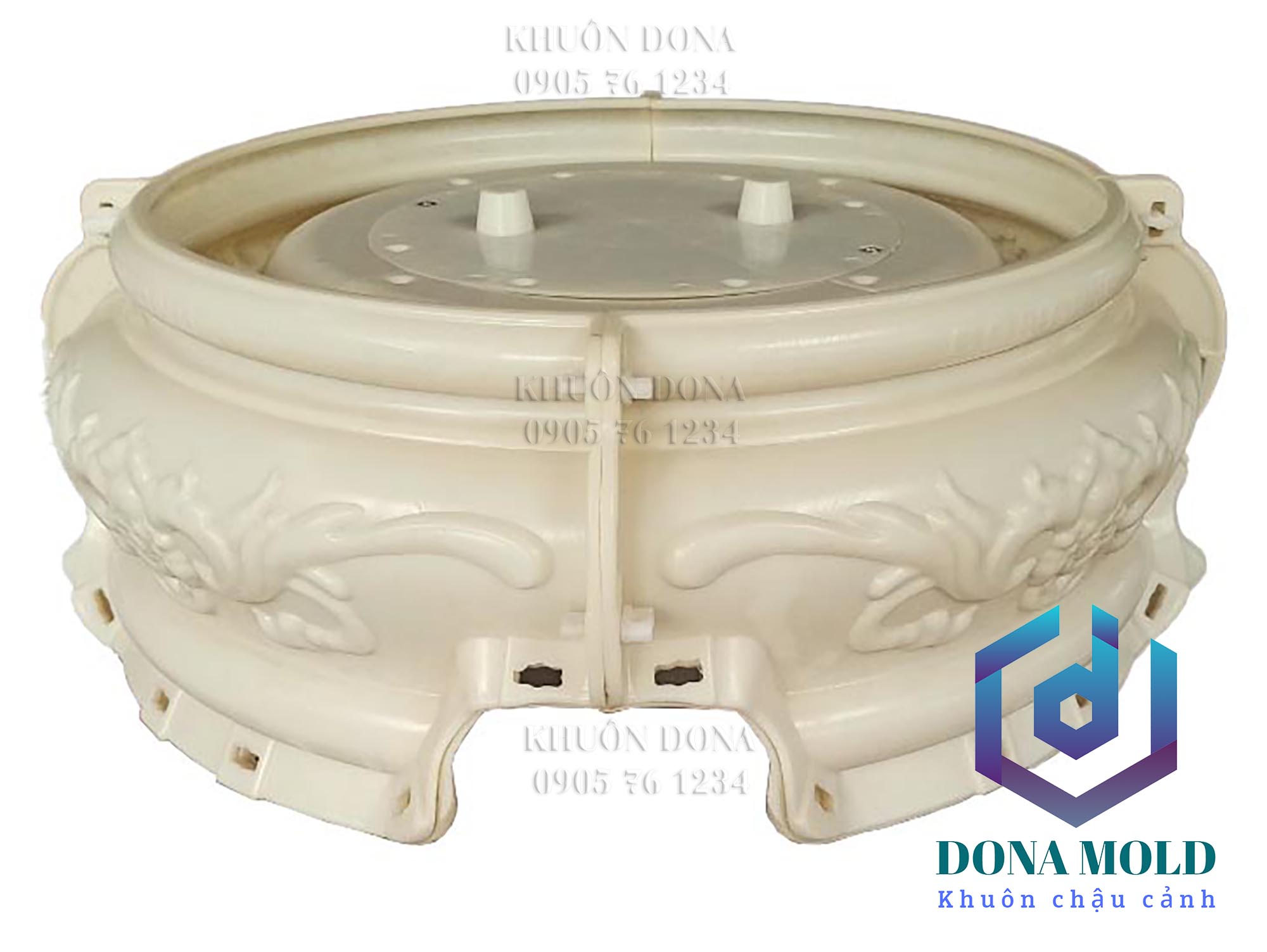 Khuôn đúc chân đôn dùng cho chậu tròn 80 - 86 cm. đôn rộng 50 cm cao 22 cm. nhựa abs cao cấp