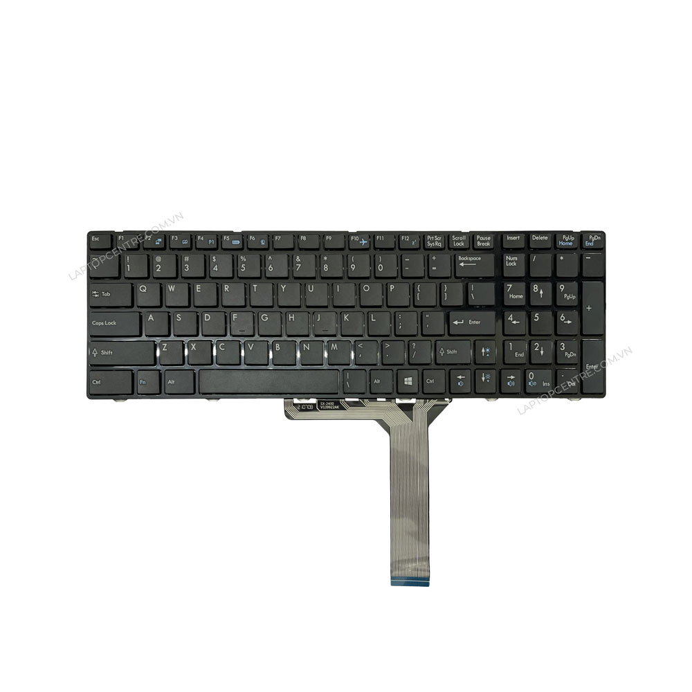 Bàn phím MSI GE60 V139922CK1 US Phím đen Chữ trắng Không tai bất ốc Số Kèm khung tương thích GT60 GE70 GT70