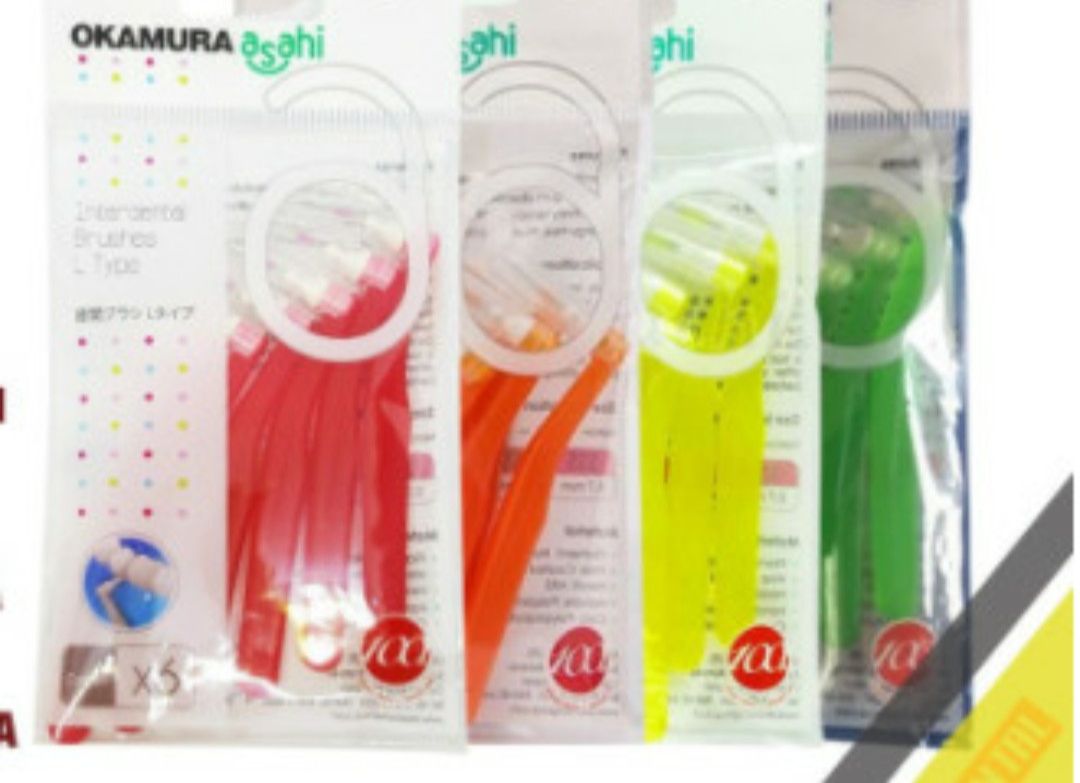 Combo 5 Gói bàn chải kẽ răng Okamura dạng L (6 cây/gói)