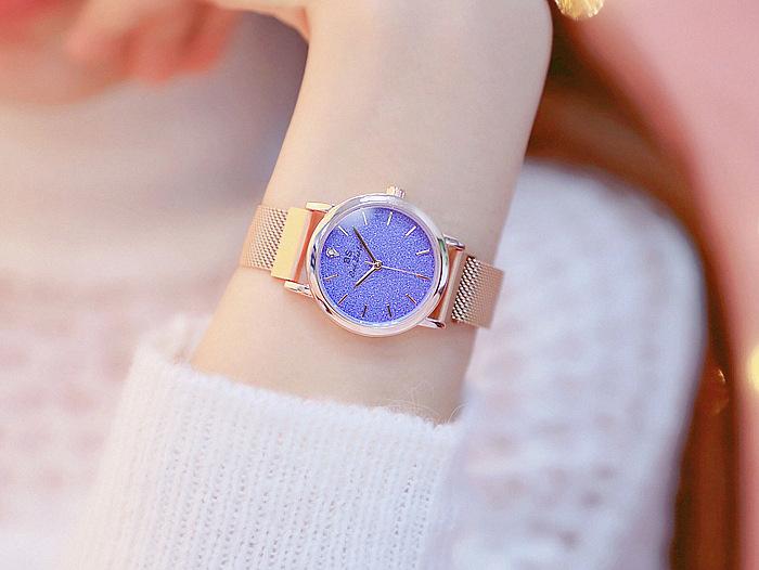 [HCM]Đồng Hồ Nữ Bee Sister 1589 Dây Nam Châm Mặt Cát