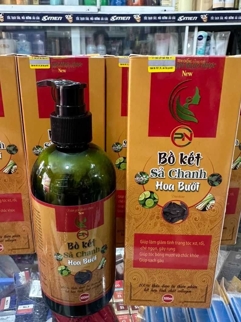 [HCM]Chính hãng Dầu gội Bồ kết xã chanh hoa bưởi 300ml