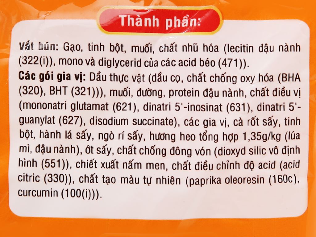 Thùng 30 gói bún giò heo Hằng Nga 75g