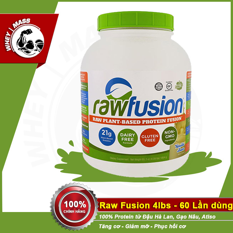 Sữa Tăng Cân Thực Vật Ít Tăng Mỡ Raw Fusion 4lbs cao cấp