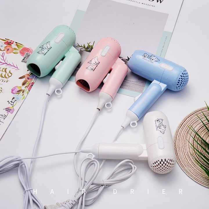 Máy Sấy Tóc Mini Hình Thú Gấp Gọn Dễ Thương