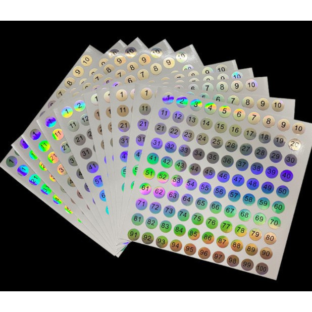 Decal số dán chai sơn, tem mã dán nắp chai sơn MOON NAIL