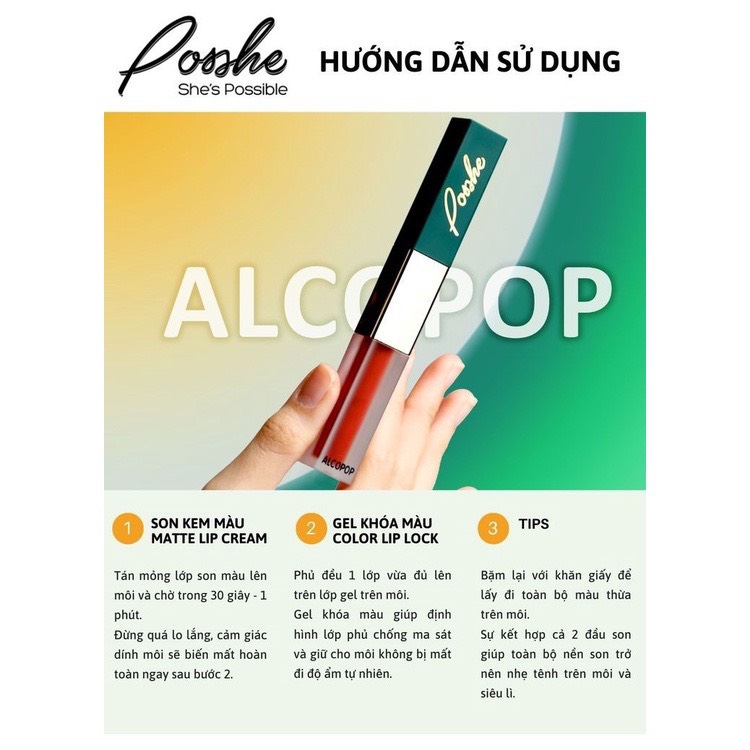 Son Posshe 2 Đầu Siêu Lì - Màu Cam Cà Rốt 108