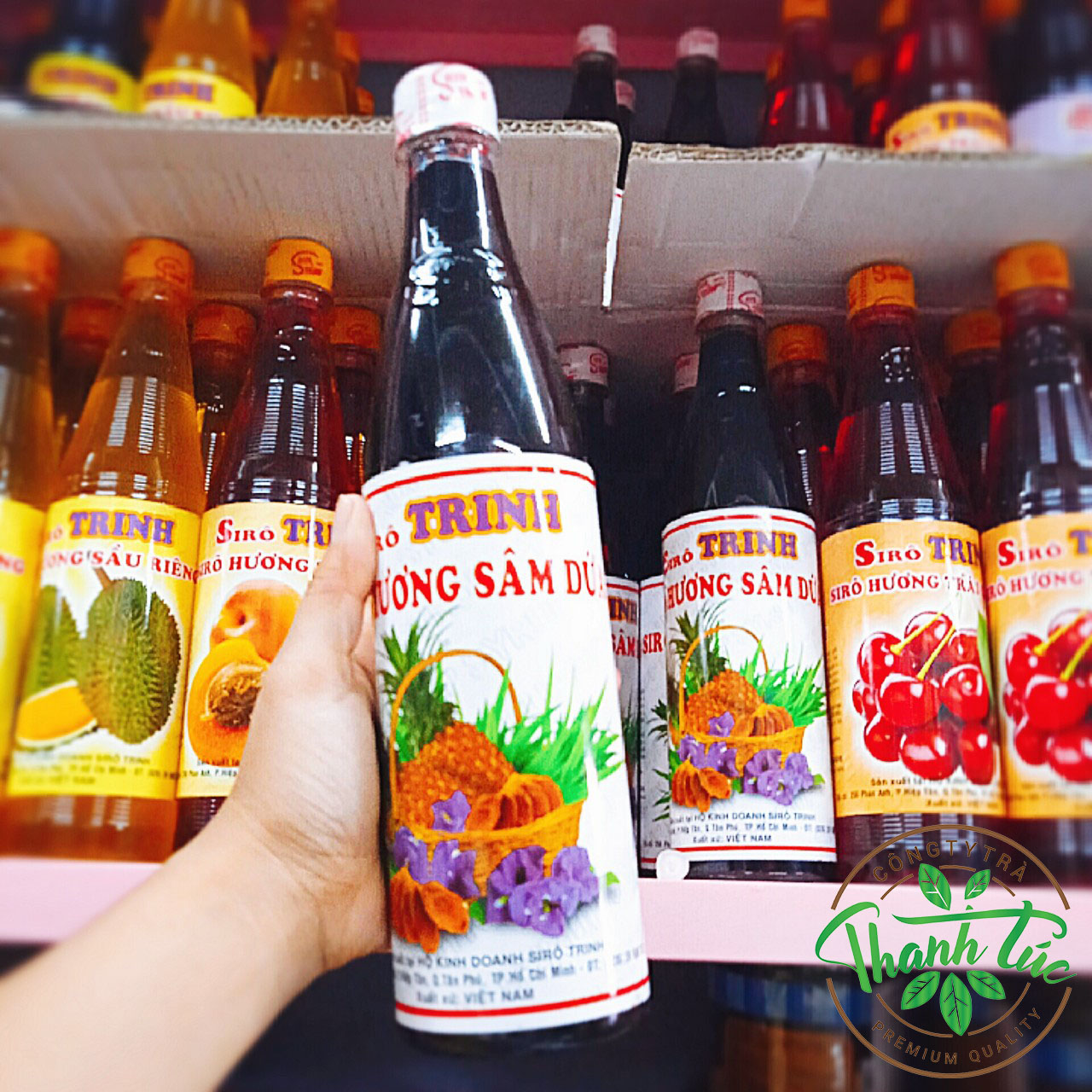 Siro Trinh Sâm Dứa Đậu Biếc Chai 600ml