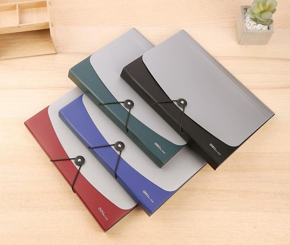 Cặp tài liệu nút bóng A4 13 ngăn DELI E5558
