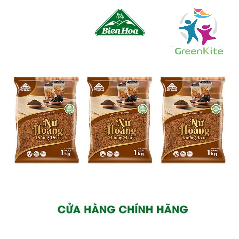 [HCM]Combo 3 Túi Đường Đen Nữ Hoàng 1kg