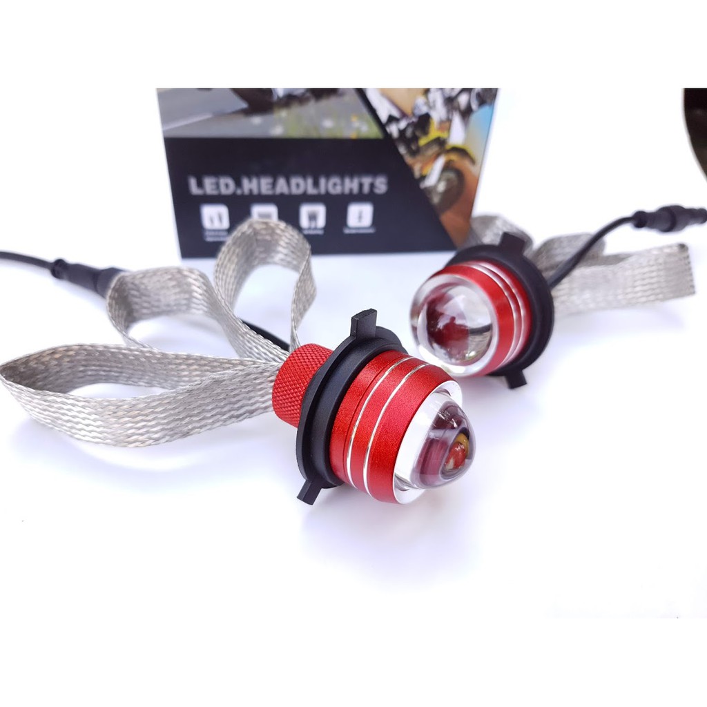 pha led bi cầu 2 màu siêu sáng chân H4