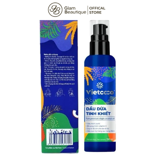 Vietcoco dầu dừa tinh khiết Glam Beautique