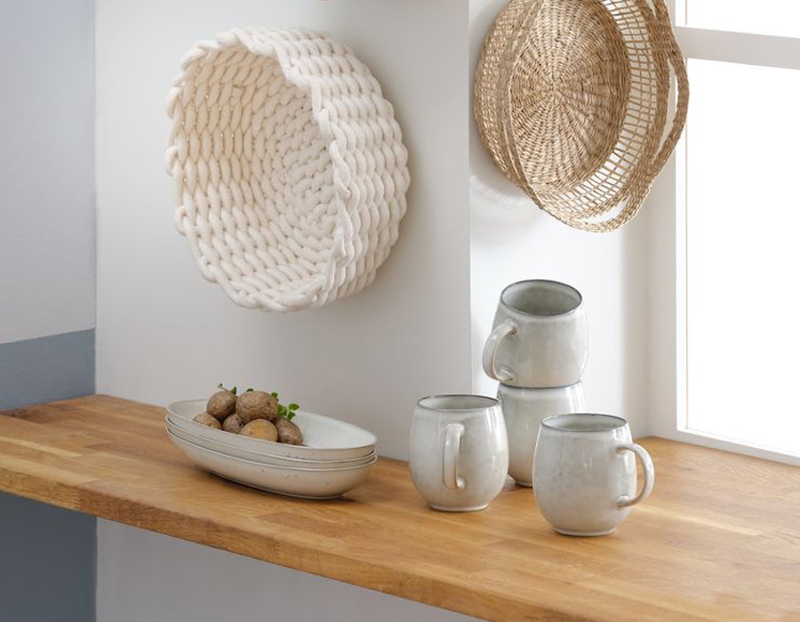 Cốc | JYSK Sverre | gốm | màu be | DK10xC10cm
