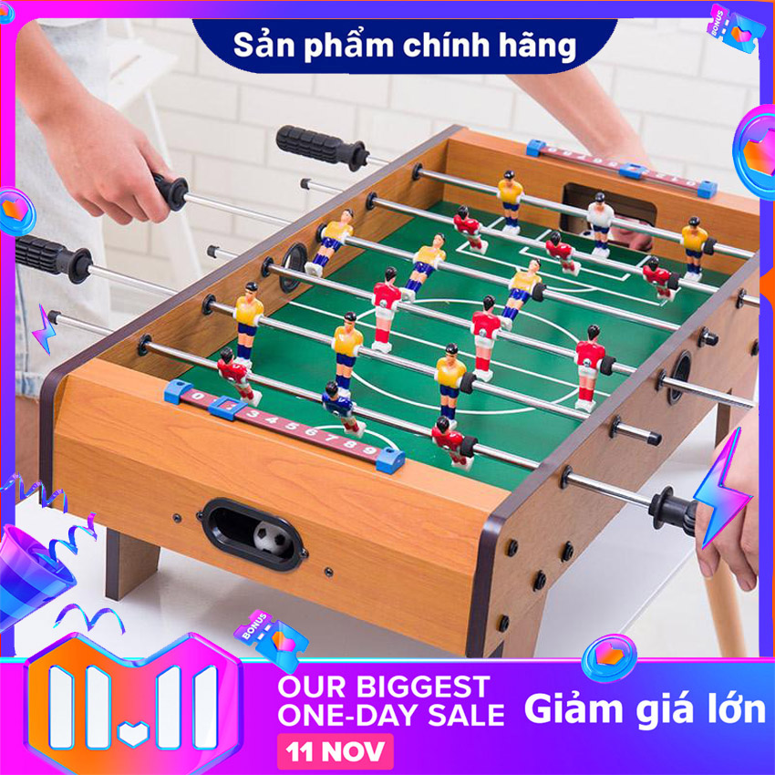 Bộ đồ chơi bàn bóng đá bi lắc bằng gỗ 4 - 6 tay cầm - có chân đứng - 2 loại kích thước - hàng chuẩn, đẹp, chắc chắn.