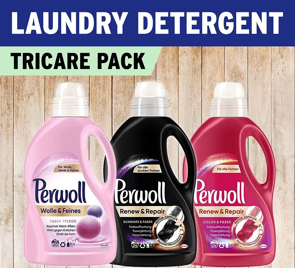 Nước giặt Perwoll Wool & Delicates (màu hồng) dành cho đồ mỏng, đồ len, đồ sáng màu - Đức