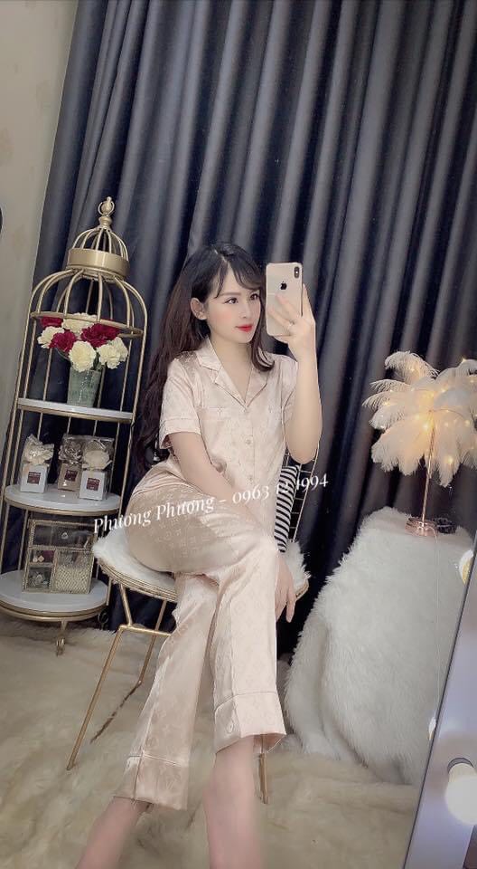 BỘ LỤA SATIN ÁO CỘC QUẦN DÀI, BỘ ĐỒ SAU SINH