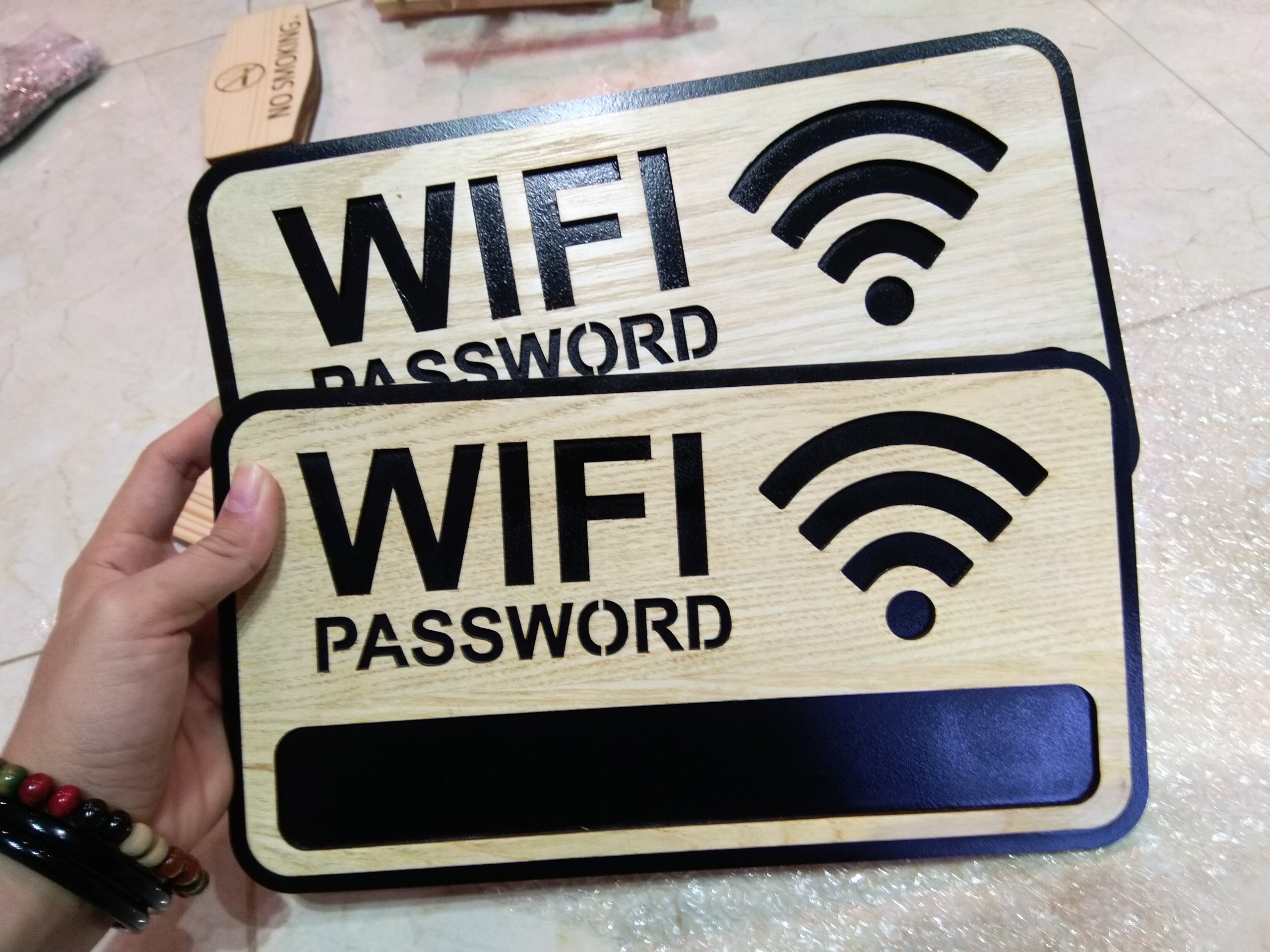 Bảng gỗ Password Wifi - Xưởng LUXI decor