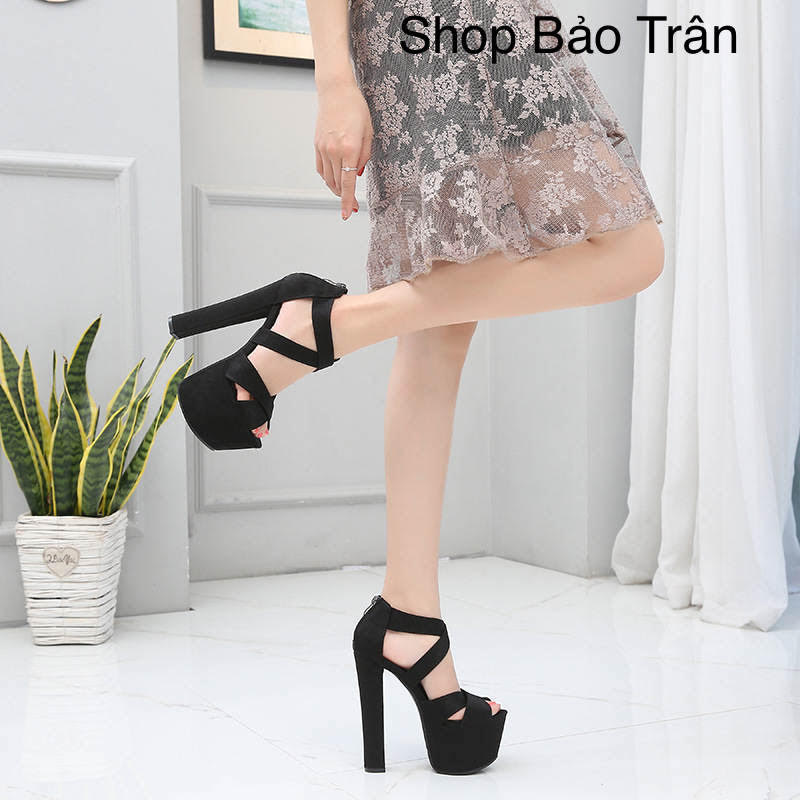giày cao gót 15cm độn đế siêu cao