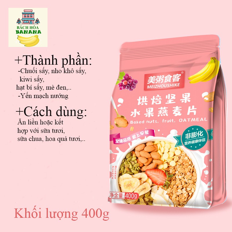 Ngũ cốc sữa chua mix hoa quả sấy