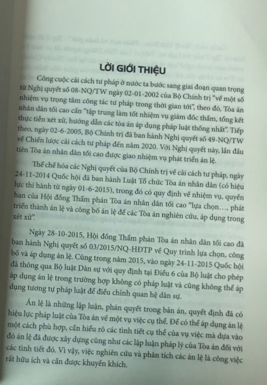 Án lệ Việt Nam - Phân tích và luận giải (Tập 2: từ án lệ 44 đến án lệ 70)