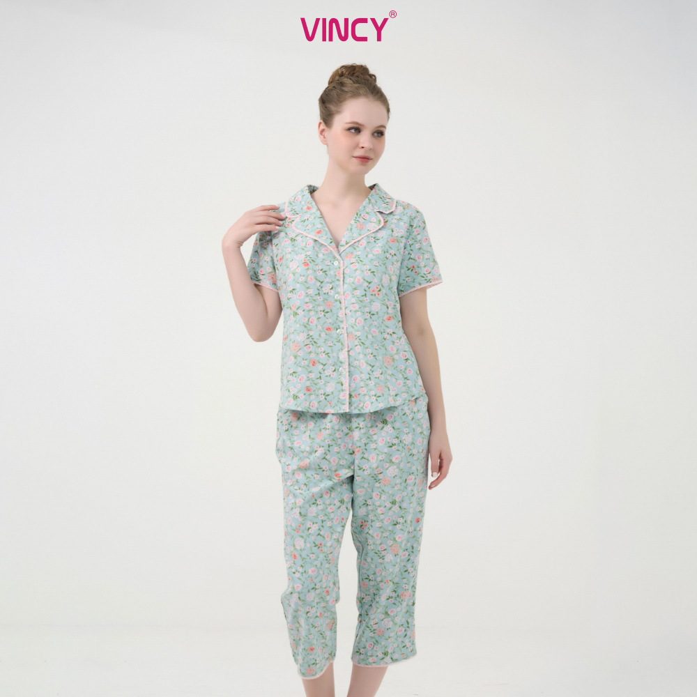 [Mua 3 giảm 20%, mua 2 giảm 15%] Bộ Đồ Kate Lửng Nữ Vincy BKL267S01