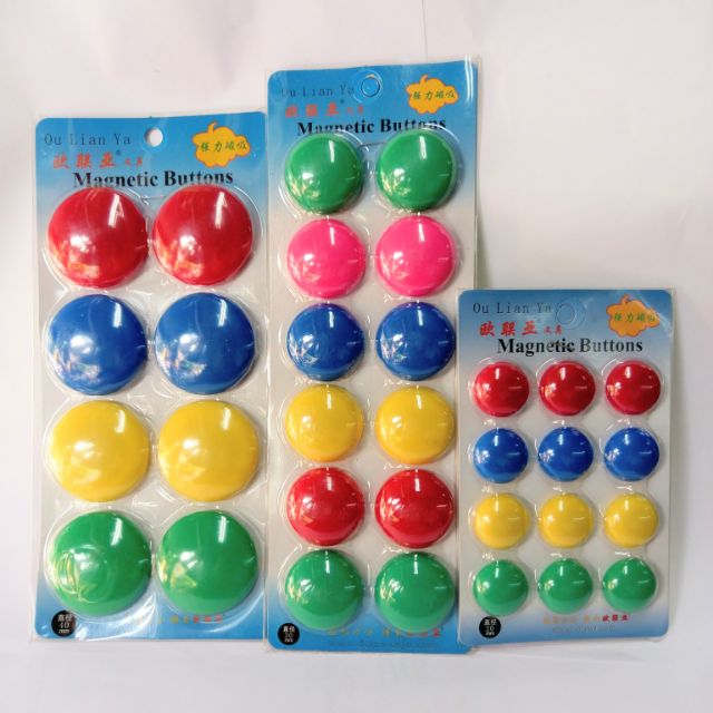 NAM CHÂM NHIỀU MÀU DÙNG HÍT BẢNG TỪ (12 VIÊN/VỈ)