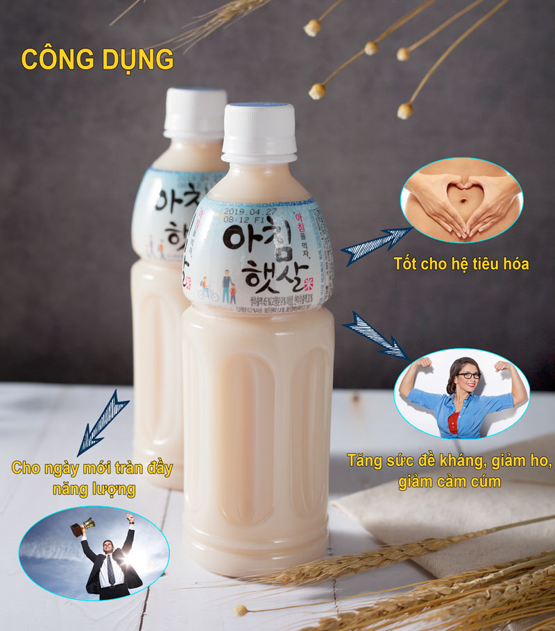 Nước gạo rang Hàn Quốc Woongjin chai 500ml
