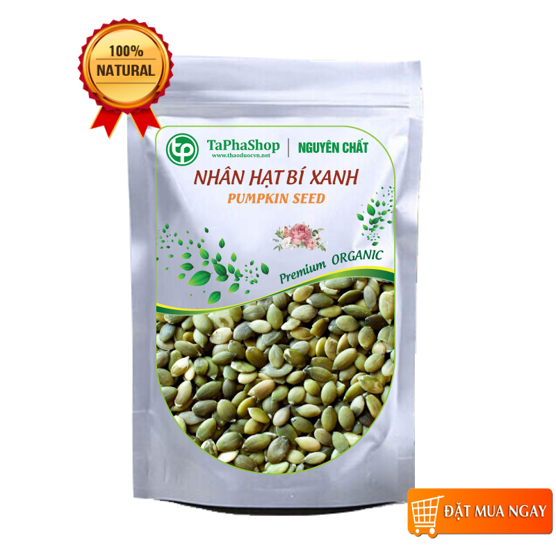 Nhân hạt bí xanh Ấn Độ 500g - Hạt dinh dưỡng tốt cho sức khỏe - Thảo Dược Tấn Phát