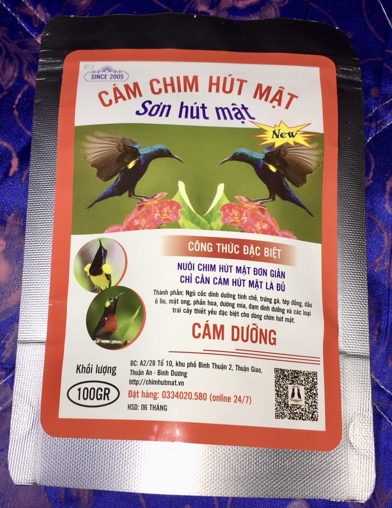 (Combo 3 gói) Cám dưỡng (dạng viên nén) 100gram/gói Sơn Hút Mật