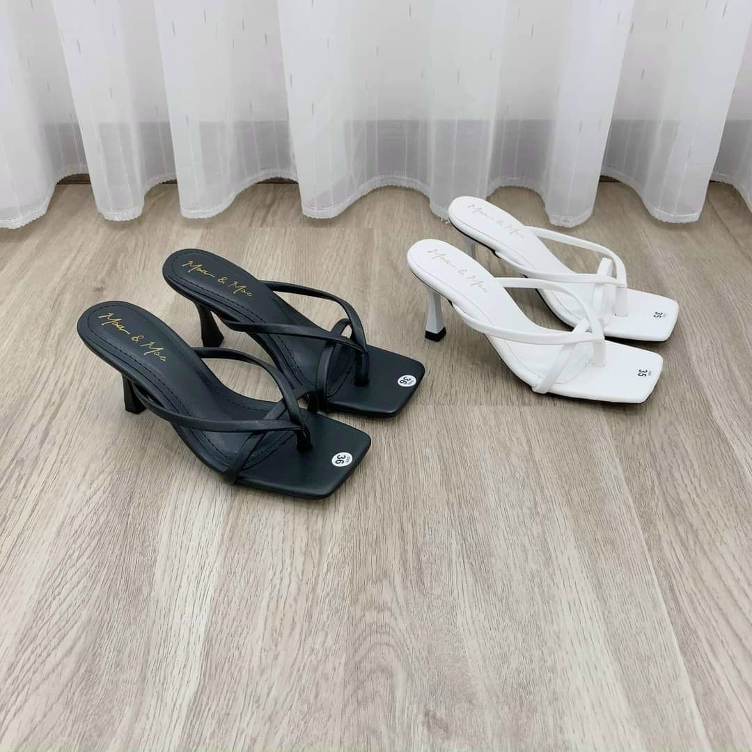 SANDAL quai mảnh gót 5cm mũi vuông nữ tính (xả 80k)