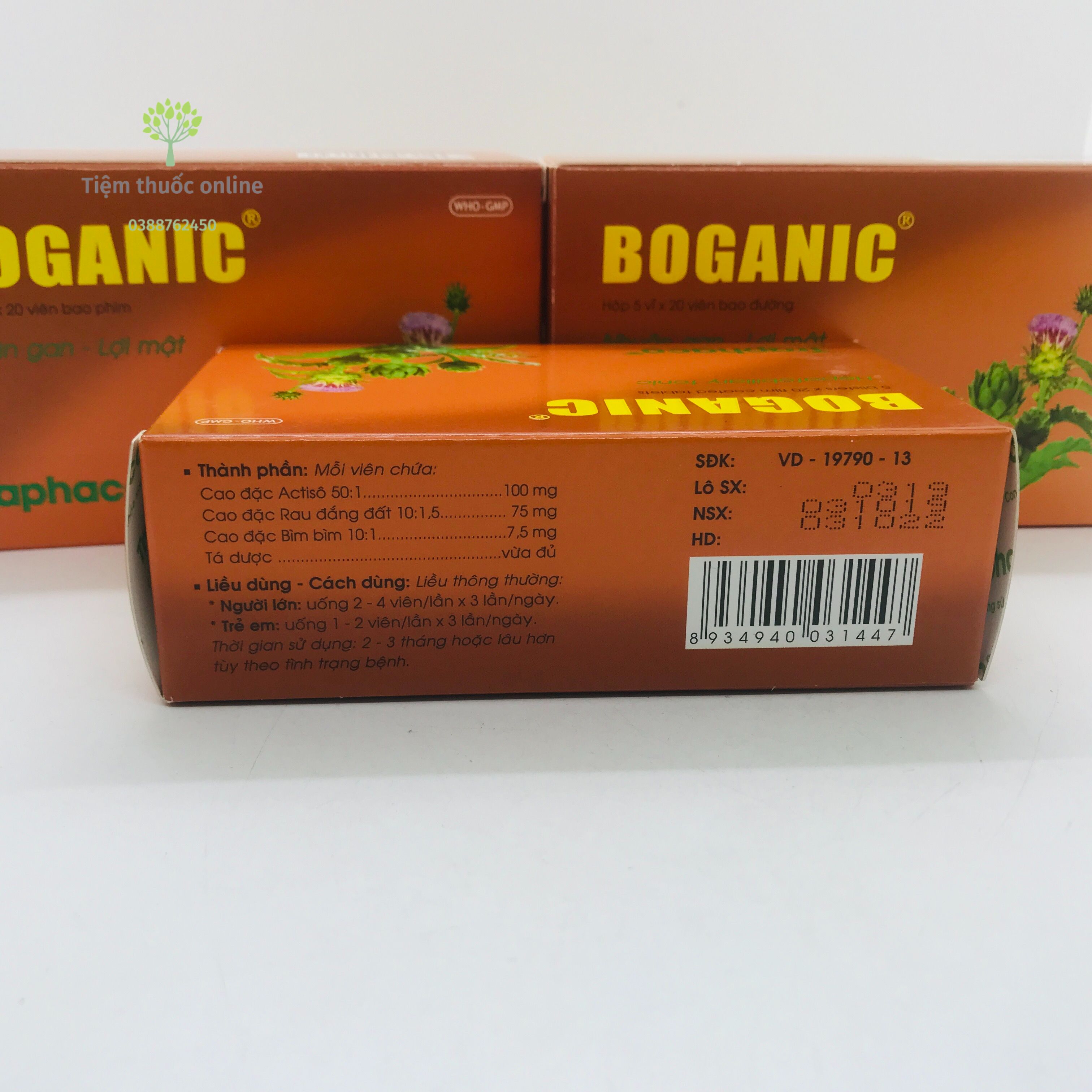 Boganic Traphaco 100 viên - Bao phim/Bao đường