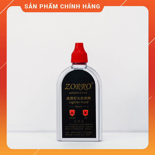 Bình xăng zorro chuyên dụng cho hộp quẹt bật lửa mini loại 35ml