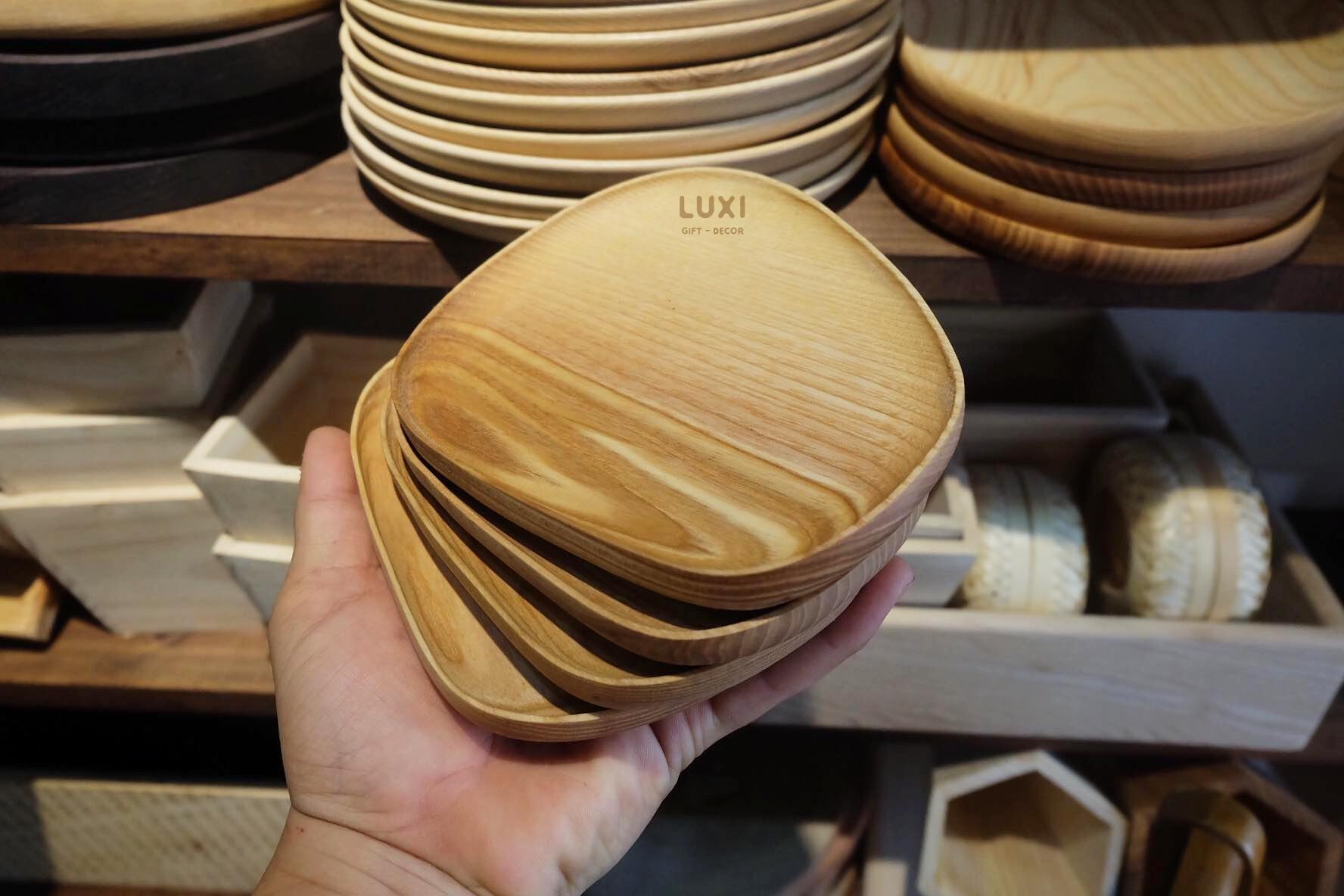 Thớt gỗ decor lệch nhỏ 05 LUXI decor