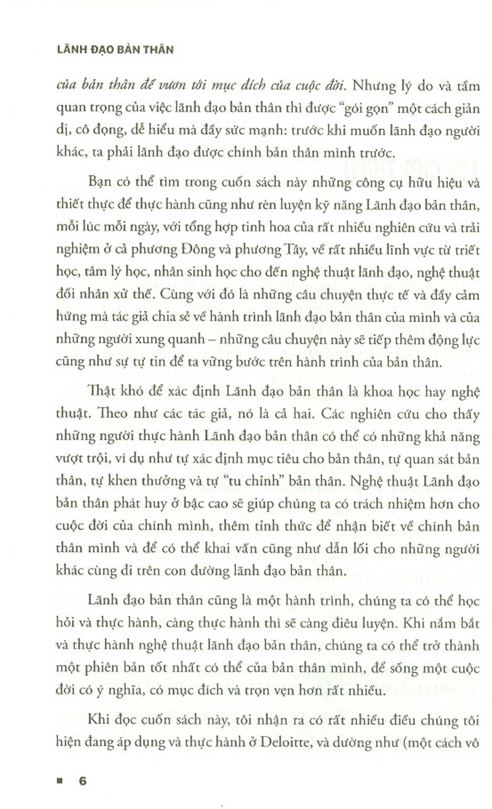 Lãnh Đạo Bản Thân