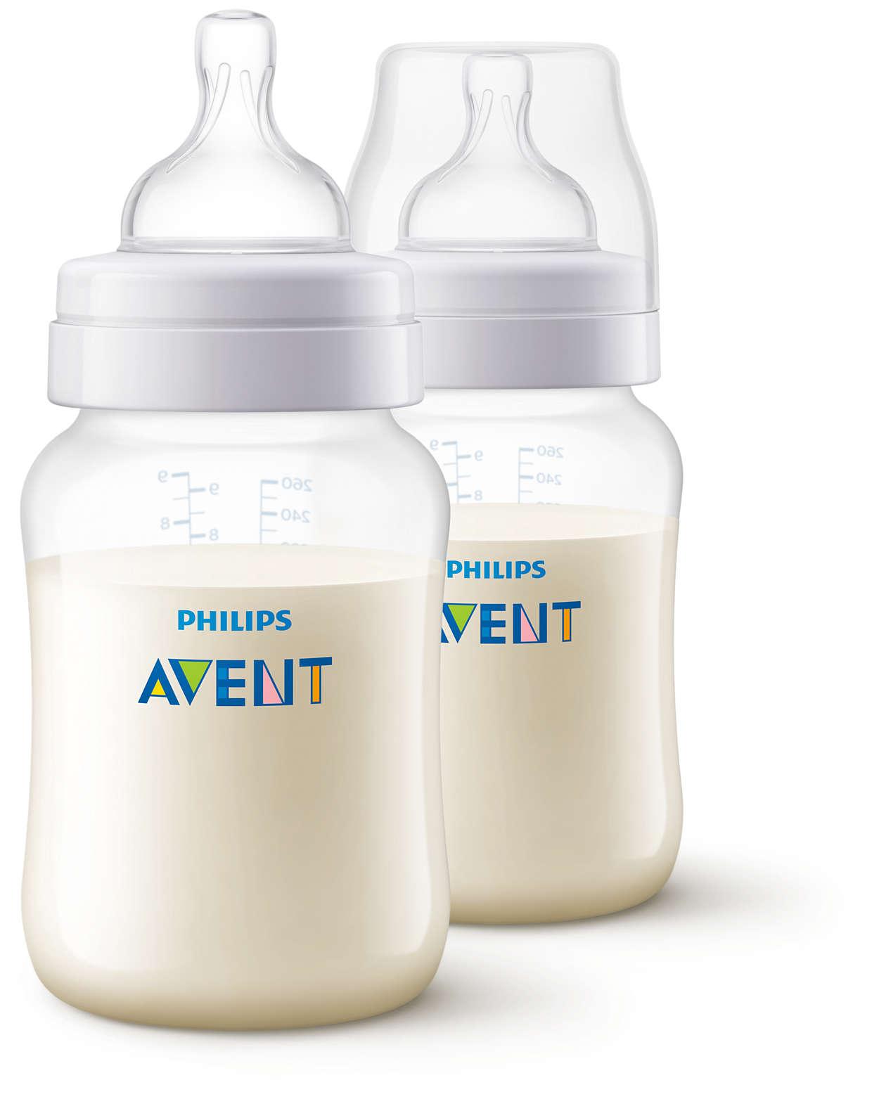 Bình sữa thiết kế cổ điển Philips Avent Classic 260ml - Núm số 2