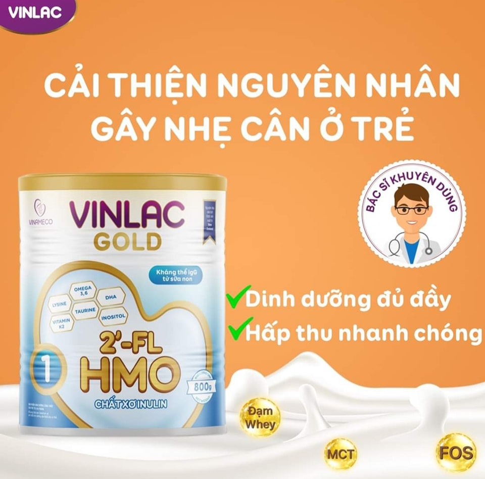 Sữa vinlac gold 1 300g cho bé từ 0-24 tháng