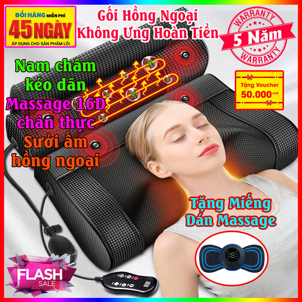 Máy massage cổ vai gáy- gối mát xa cổ vai gáy lưng và cột sống loại tốt ...