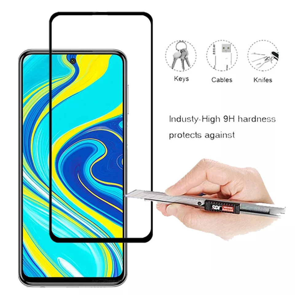 Kính cường lực Xiaomi Redmi Note 9S note9s, Redmi Note 9 pro, Redmi Note 9 Pro Max - Kính 9D full màn full keo độ cứng 9H bảo vệ màn hình tối đa