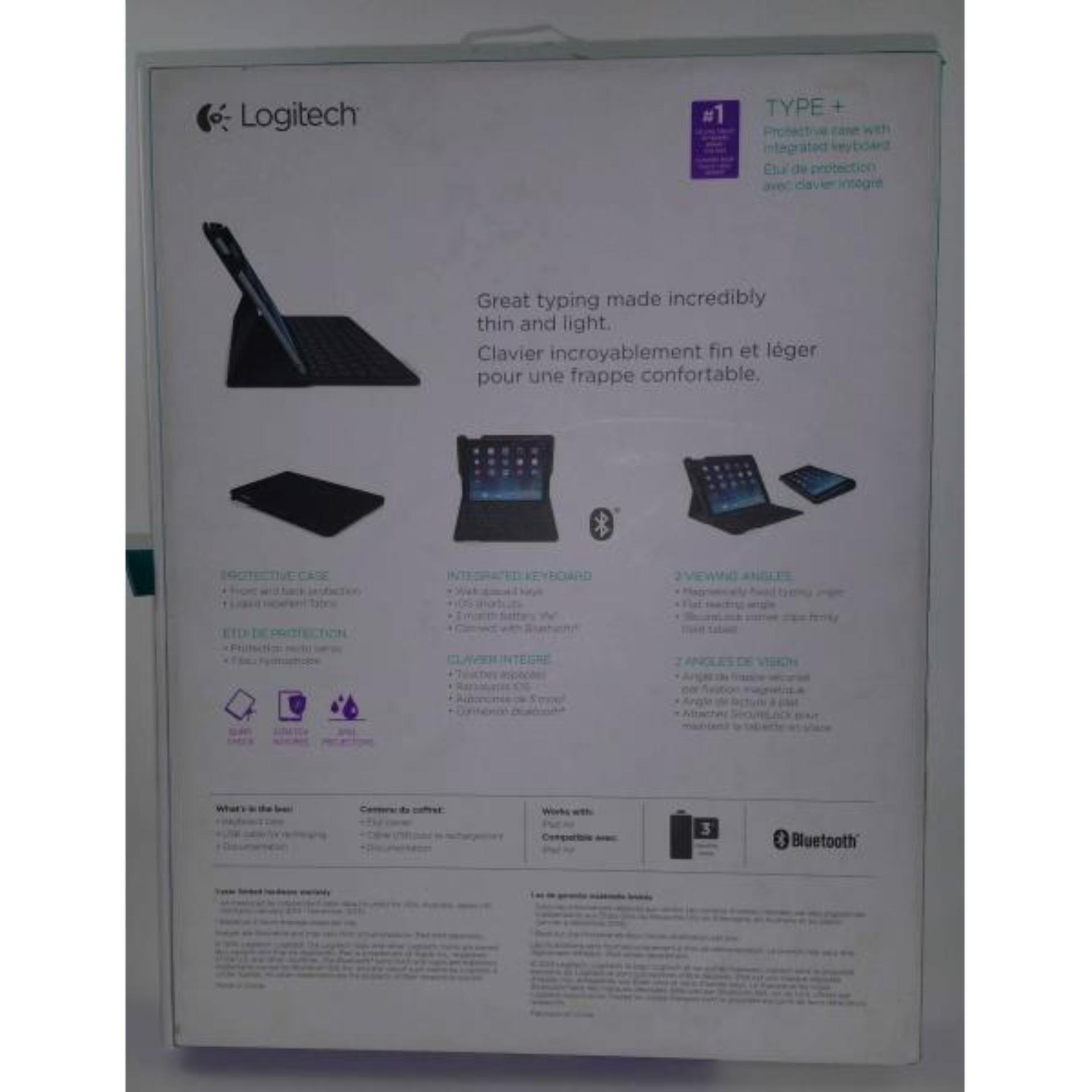 Bàn Phím iPad 6th 2018 Hiệu Logitech Type + Bluetooth Kiêm Bao Da Bảo Vệ Mới Full Box