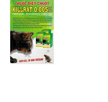 Thuốc diệt chuột KILLRAT, hộp 50g x 2 gói