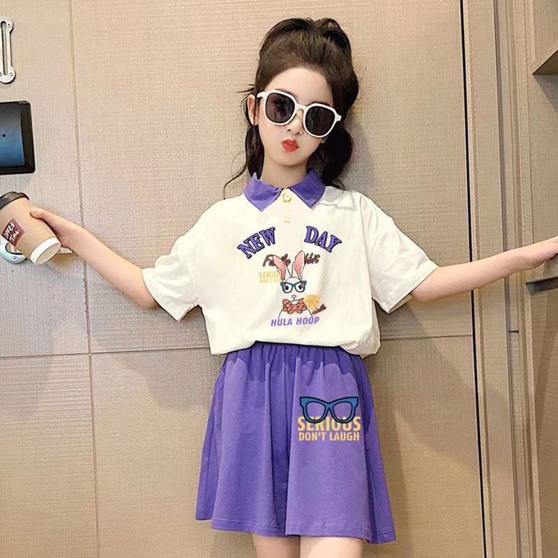 Bộ quần áo polo hè bé gái 18-50kg từ 6-14 tuổi new day. đồ bộ bé gái, set đồ bé gái