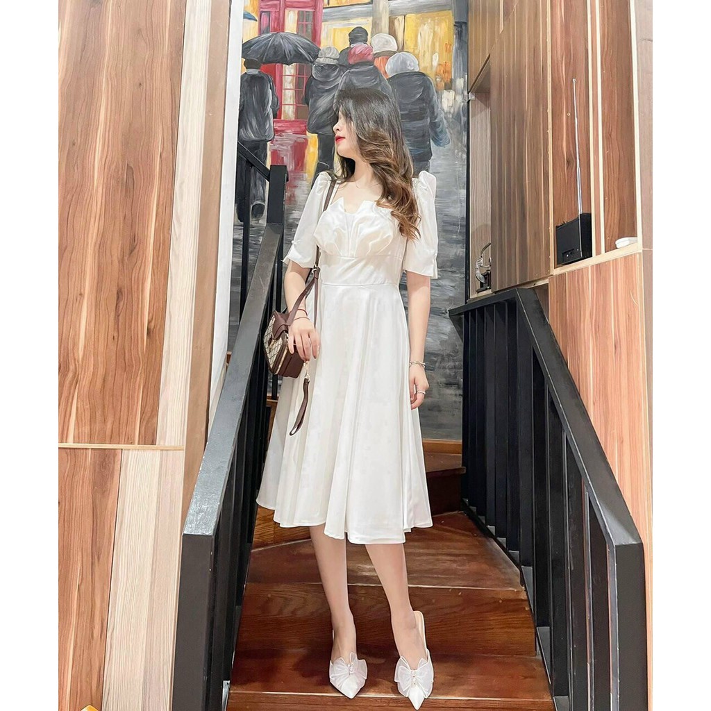 đầm dự tiệc xếp ly ngực