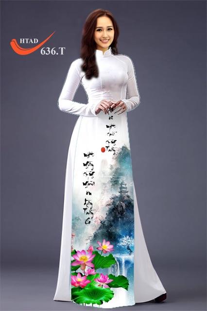 [HCM]Vải áo dài in hoa sen